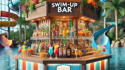 A generated image of a concept swim up bar